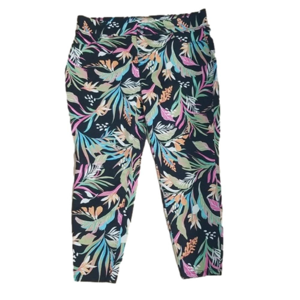 Terra & Sky Pants Tropical Leaf Print